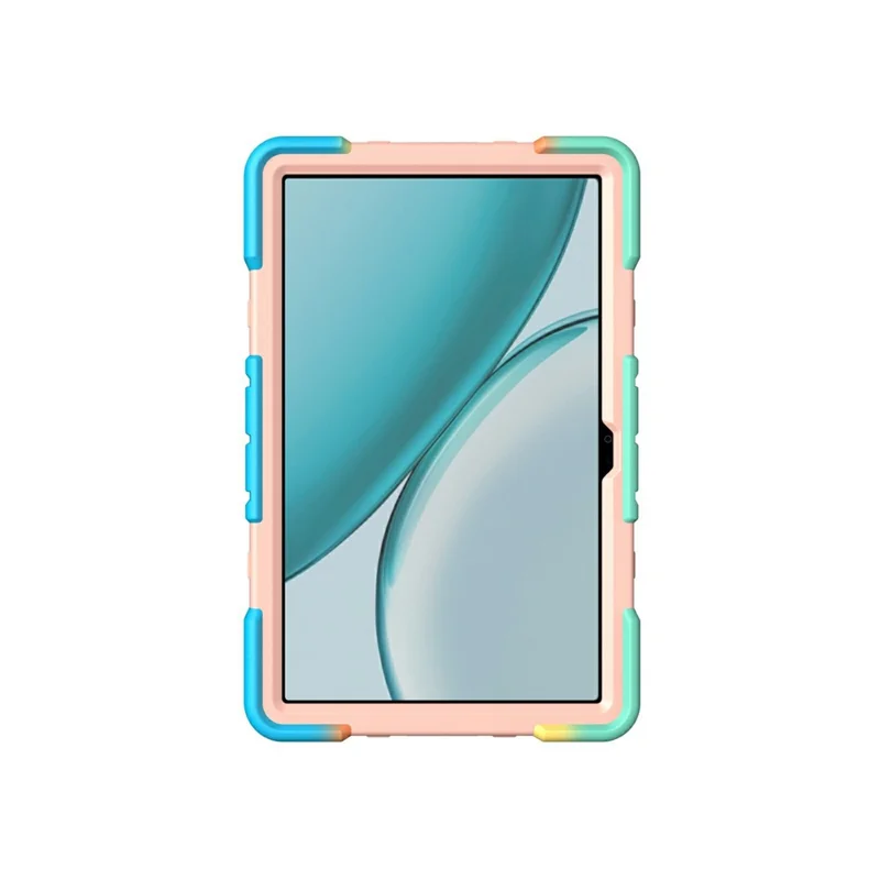 Tablet Case For Honor Pad X8 Pro  /  9 Pro  /  X9a  /  10 Pro with Kickstand PC + Silicone Shockproof Protective Cover - Rainbow+Pink