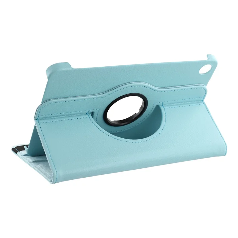 Für Xiaomi Redmi Pad 2 9,7 Zoll Hülle Drehbarer Ständer aus PU-Leder + PC-Tablet-Hülle mit Gummiband – Babyblau