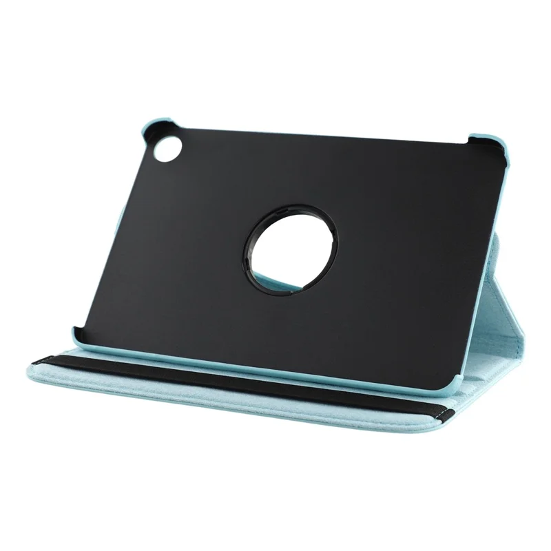 Für Xiaomi Redmi Pad 2 9,7 Zoll Hülle Drehbarer Ständer aus PU-Leder + PC-Tablet-Hülle mit Gummiband – Babyblau
