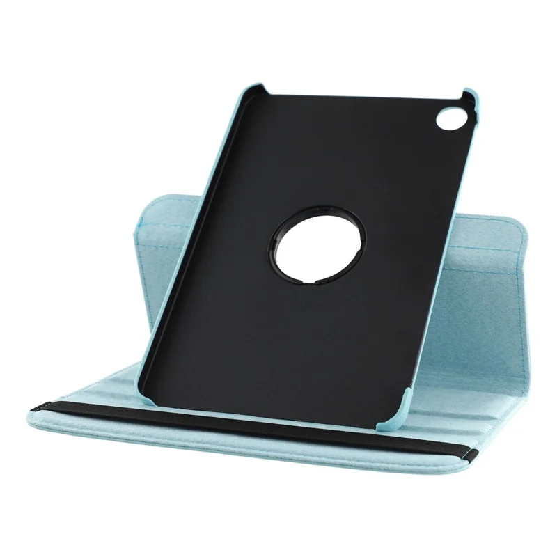 Für Xiaomi Redmi Pad 2 9,7 Zoll Hülle Drehbarer Ständer aus PU-Leder + PC-Tablet-Hülle mit Gummiband – Babyblau