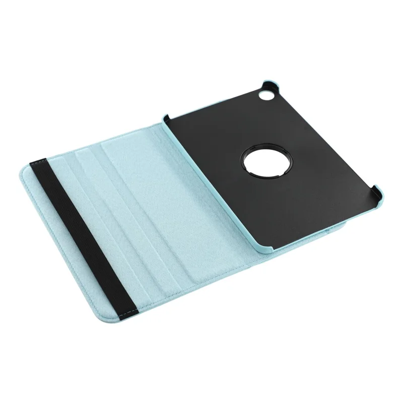 Für Xiaomi Redmi Pad 2 9,7 Zoll Hülle Drehbarer Ständer aus PU-Leder + PC-Tablet-Hülle mit Gummiband – Babyblau