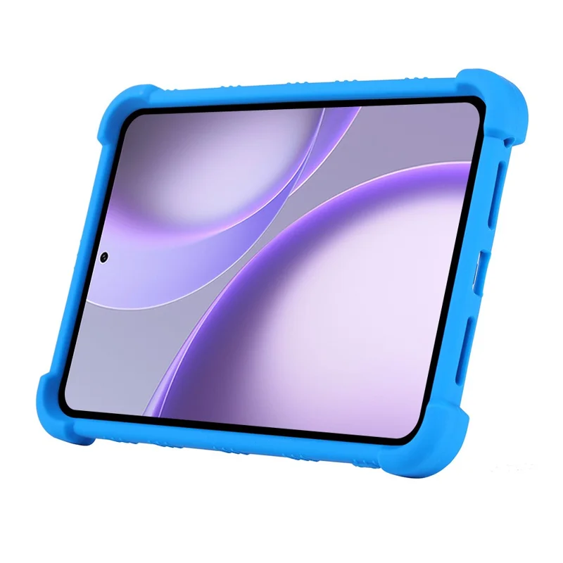 Capa para Oppo Pad Mini com Suporte Ajustável em Silicone Capa Protetora para Tablet - Azul Escuro
