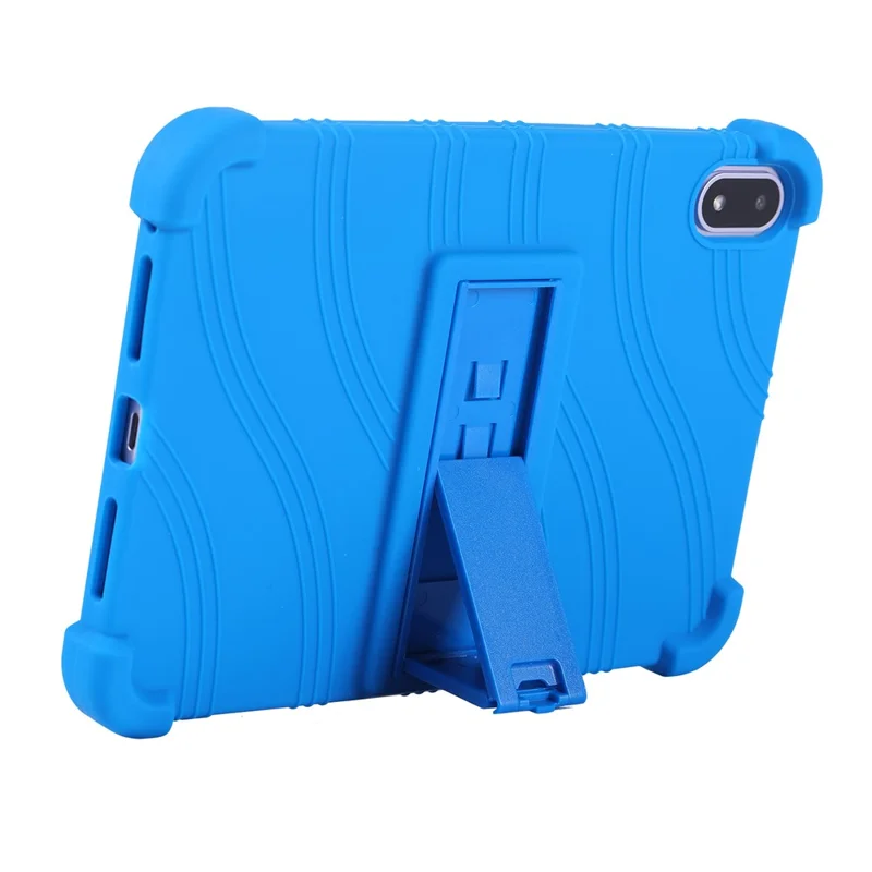 Capa para Oppo Pad Mini com Suporte Ajustável em Silicone Capa Protetora para Tablet - Azul Escuro