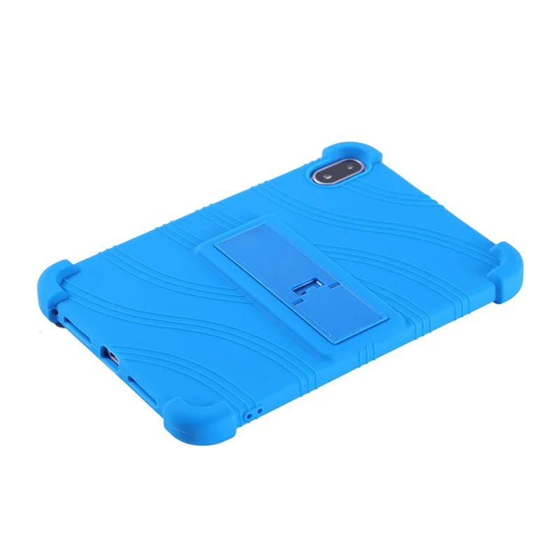 Capa para Oppo Pad Mini com Suporte Ajustável em Silicone Capa Protetora para Tablet - Azul Escuro