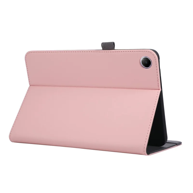 Чехол для планшета Xiaomi Redmi Pad 2 9,7 дюйма / Pad 2 SE, складной, с подставкой, из искусственной кожи, с напульсным ремешком — розовый