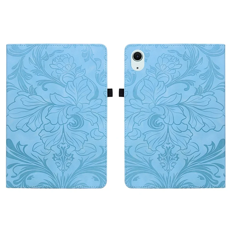 Tablet Case For iPad Air 11 (2026) / (2025) / (2024) Floral Pattern Folio PU Leather Cover with Card Slots - Baby Blue