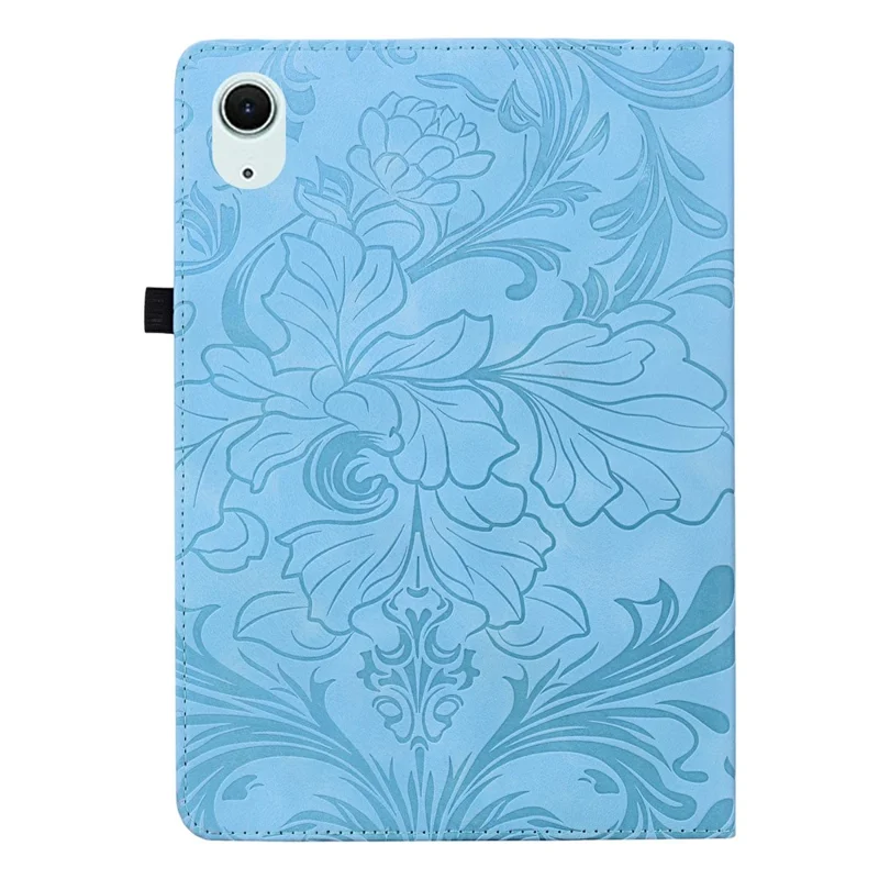 Tablet Case For iPad Air 11 (2026) / (2025) / (2024) Floral Pattern Folio PU Leather Cover with Card Slots - Baby Blue