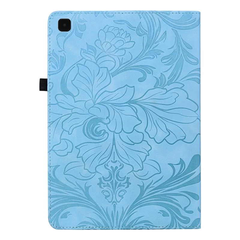Tablet Case For Samsung Galaxy Tab S6 Lite (2024) / (2022) / (2020) Floral Pattern Folio PU Leather Cover with Card Slots - Baby Blue