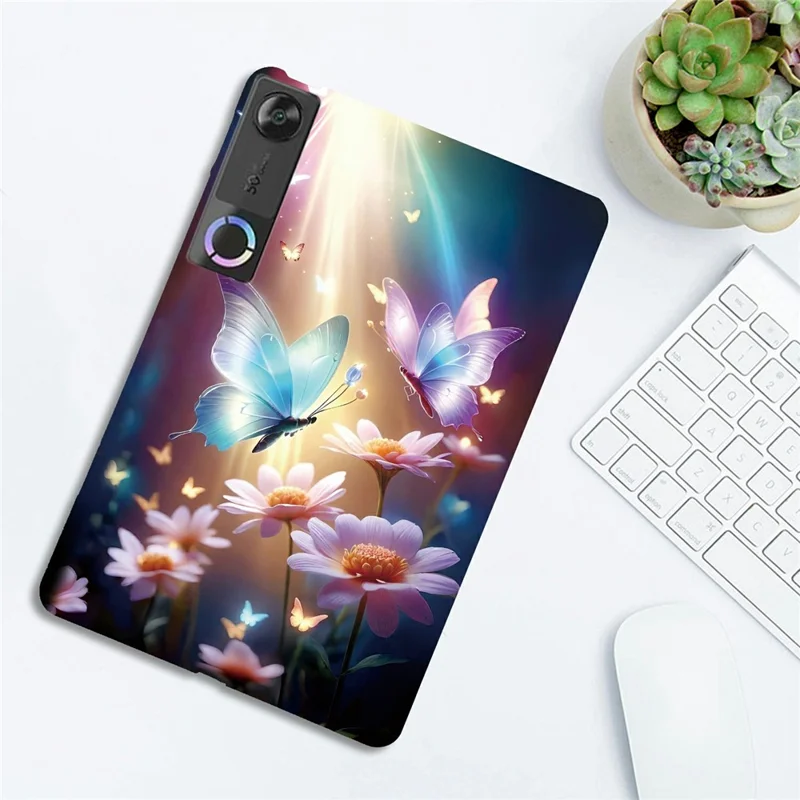 For Lenovo Legion Y700 (Gen 5) Case Pattern Printing Slim Soft TPU Tablet Cover - Butterfly Floral