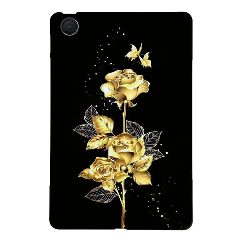 TPU-hoesje met patroon voor Xiaomi Redmi Pad 2 9,7 inch - Gouden vlinder roos