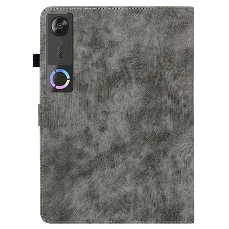 For Lenovo Legion Y700 (Gen 5) Case Tiger Imprint Anti-Scratch PU Leather Tablet Cover - Grey