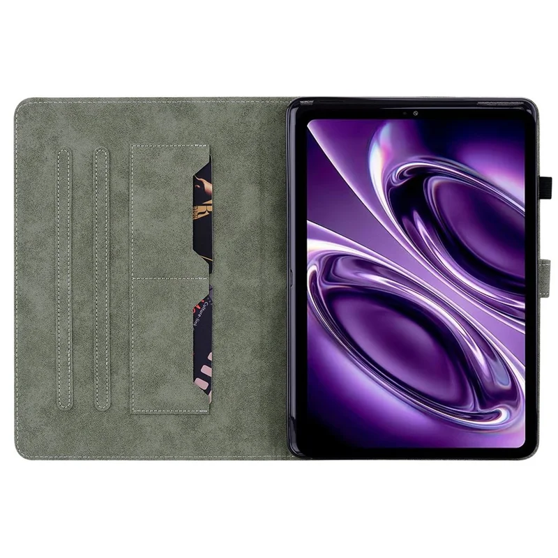 For Xiaomi Redmi K Pad 2 Case Tiger Imprint Anti-Scratch PU Leather Tablet Cover - Grey