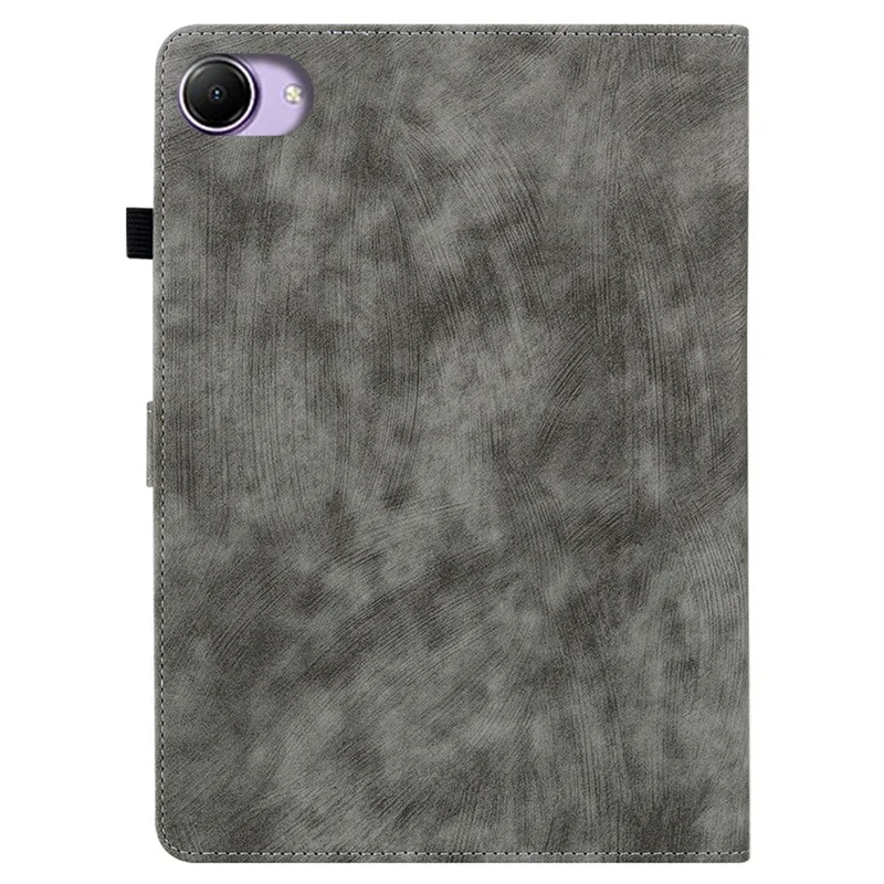 For Xiaomi Redmi K Pad 2 Case Tiger Imprint Anti-Scratch PU Leather Tablet Cover - Grey