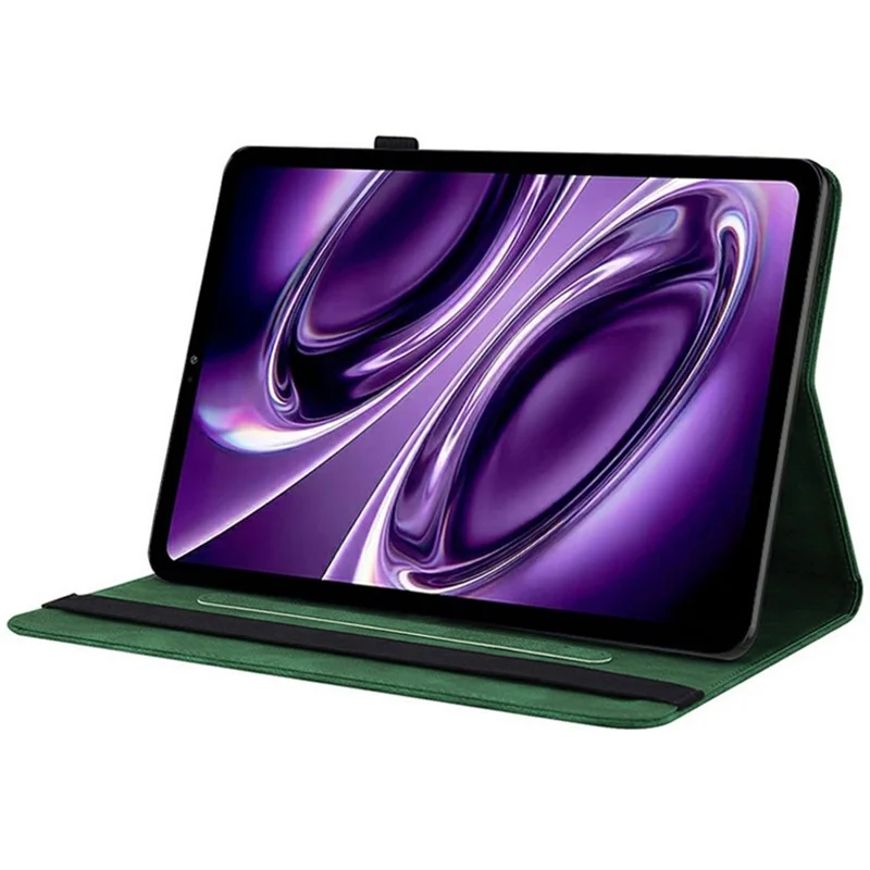 For Xiaomi Redmi K Pad 2 Case Butterfly Flower Imprint PU Leather Tablet Cover with Card Slots - Green