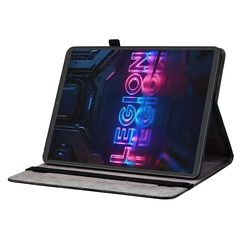 For Lenovo Legion Y700 (Gen 5) Leather Case Pattern Printed Stand Tablet Cover with Card Slots - Plum Blossom