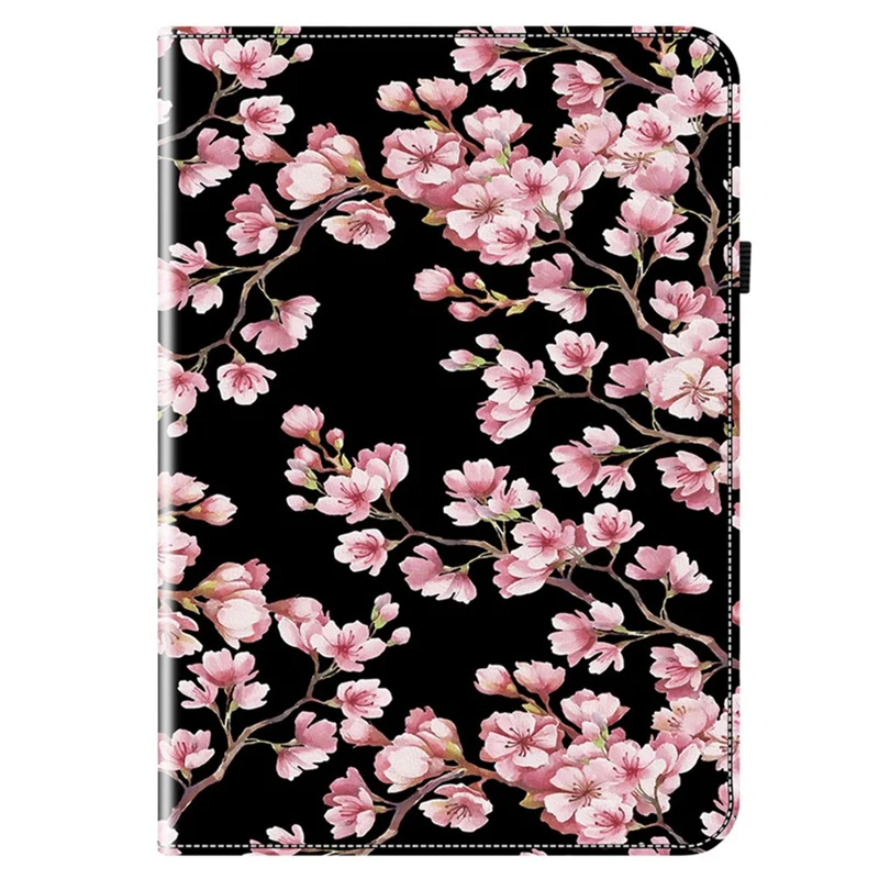 For Lenovo Legion Y700 (Gen 5) Leather Case Pattern Printed Stand Tablet Cover with Card Slots - Plum Blossom