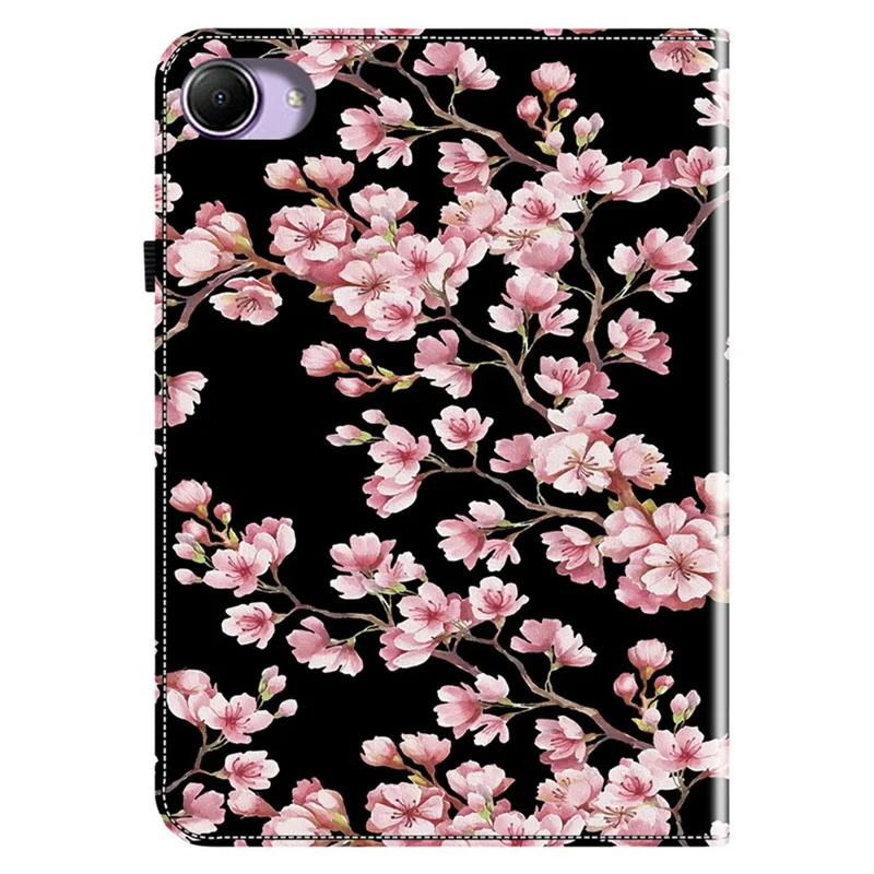 For Xiaomi Redmi K Pad 2 Leather Case Pattern Printed Stand Tablet Cover with Card Slots - Plum Blossom
