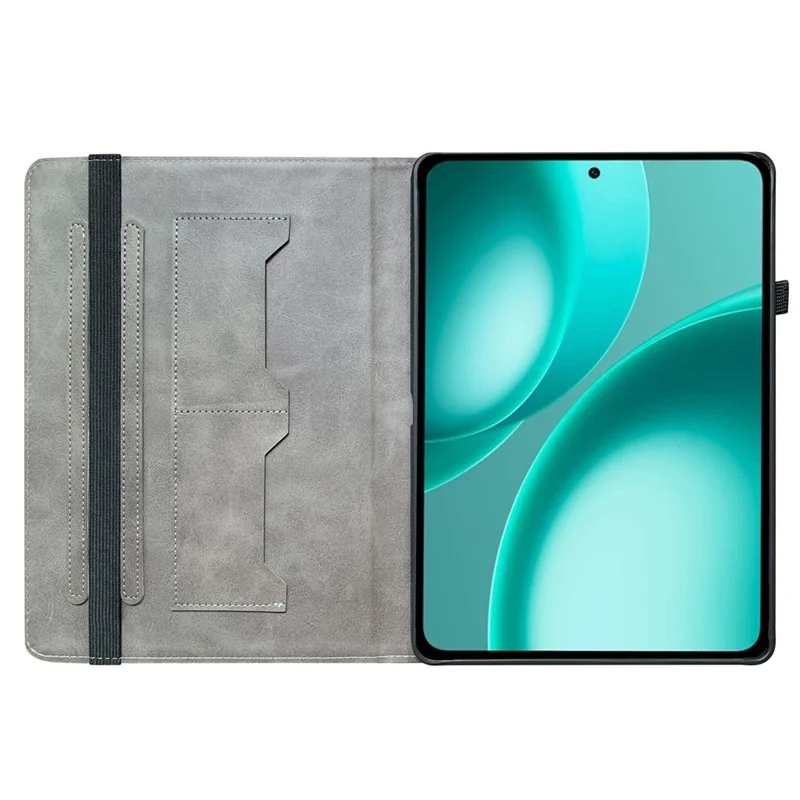 Leather Case For Oppo Pad Mini Pattern Printed Stand Tablet Cover with Card Slots - Pink Butterfly