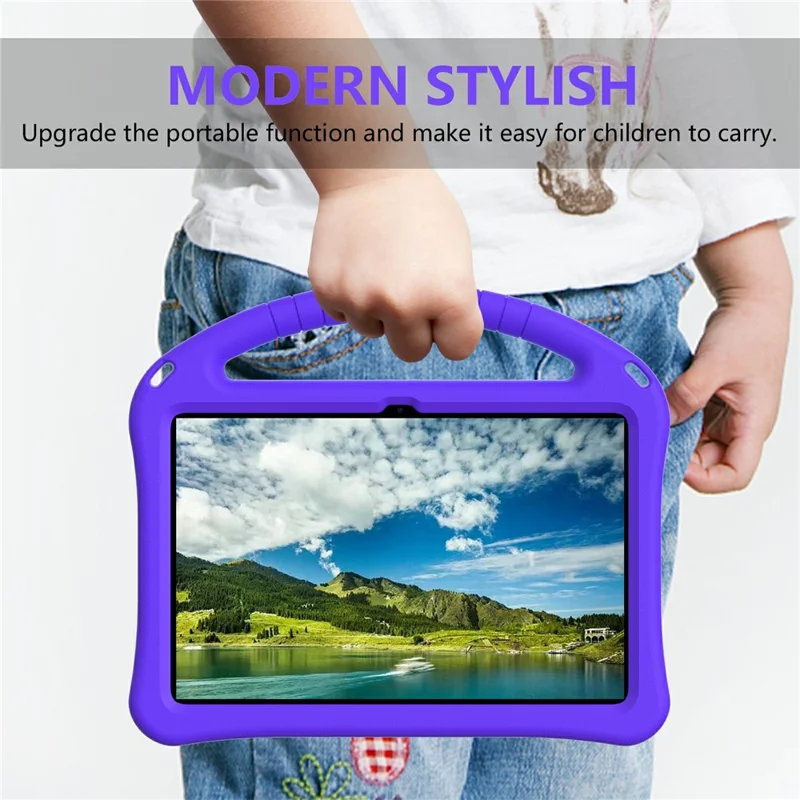 Voor Xiaomi Redmi Pad 2 9,7 / Pad 2 SE Hoesje EVA Tabletcover met Handvat Standaard Kindvriendelijk - Paars