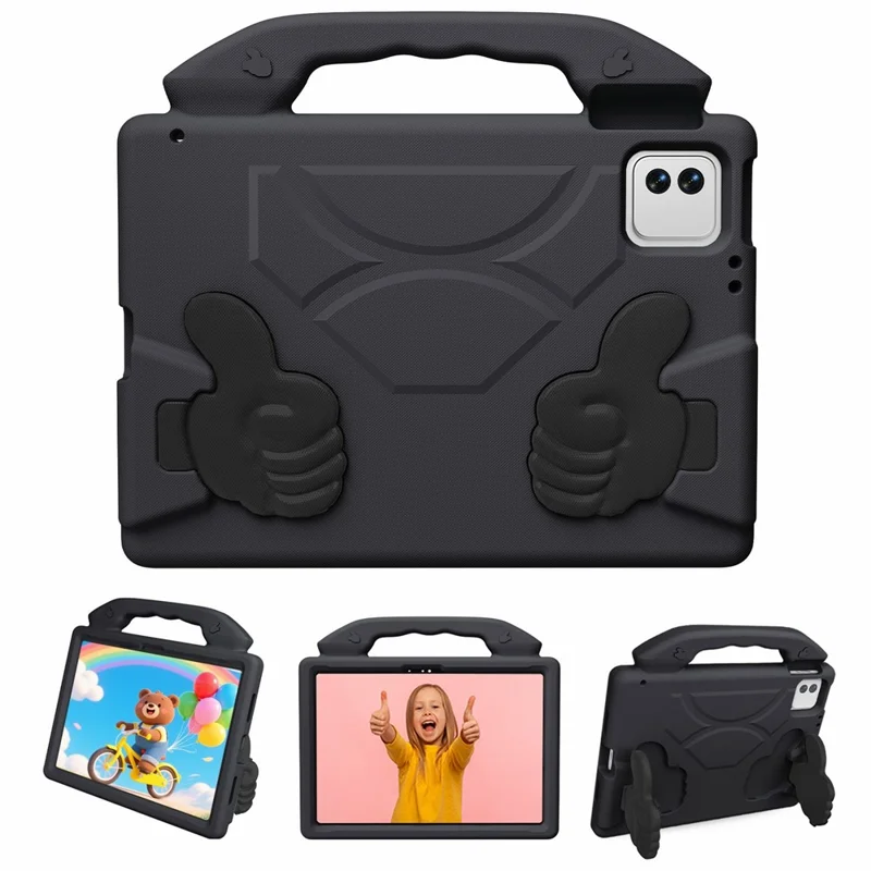 Tablet Case For Xiaomi Poco Pad X1 / Pad 8 / Pad 8 Pro / Pad 7 / Pad 7 Pro EVA Thumb Kickstand Cover - Black