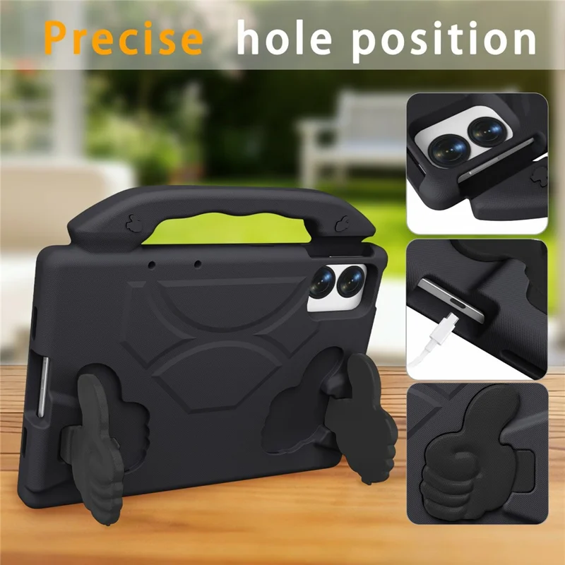 EVA-Tablet-Hülle für Xiaomi Poco Pad M1 / Redmi Pad 2 Pro / Pad Pro / Pad Pro 5G / Honor Pad 10 / Pad V8 Pro / Lenovo Idea Tab Plus - Schwarz