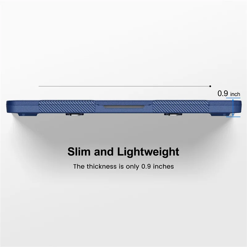 Custodia Protettiva con Supporto in Metallo per MacBook Air 13 pollici (2026) / (2025) / (2024) / (2022) Design Esagonale di Raffreddamento Custodia per Laptop PC+TPU - Blu Navy