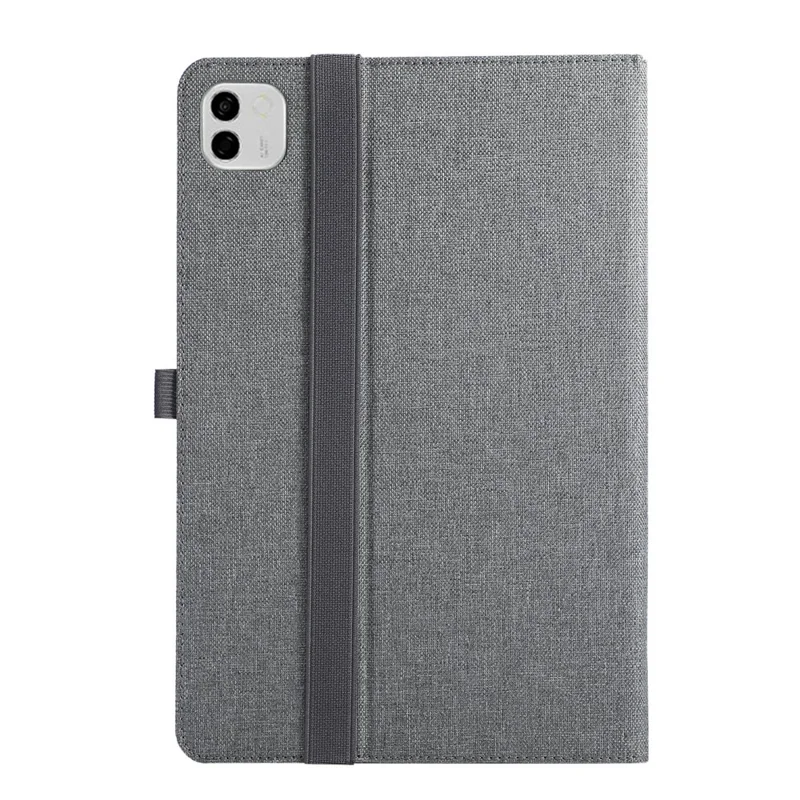 Étui pour Honor MagicPad 3 Pro 12,3 avec support, porte-cartes, revêtement en cuir texturé tissu - Gris