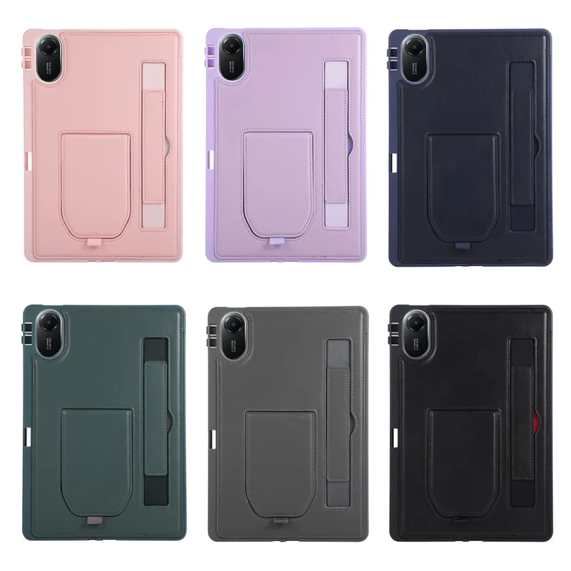 For Xiaomi Redmi Pad 2 11 Case Kickstand PU + TPU Tablet Cover with Wristband   /   Pen Slot - Purple