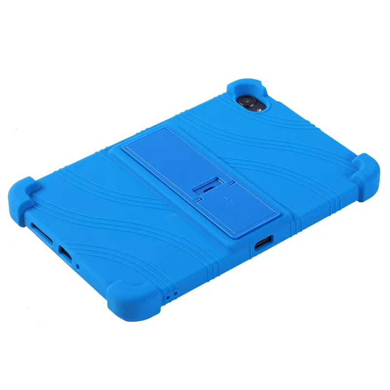 غطاء واقي قابل للطي من السيليكون لهاتف Xiaomi Redmi K Pad 2 مع حامل قابل للتعديل - أزرق