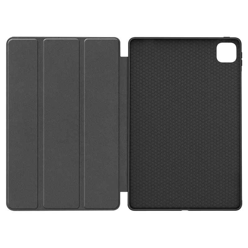 For Honor MagicPad 3 Pro 12.3  /  MagicPad 4 PU Leather Tri-fold Stand Tablet Case Smart Auto Wake  /  Sleep Folio Cover - Black