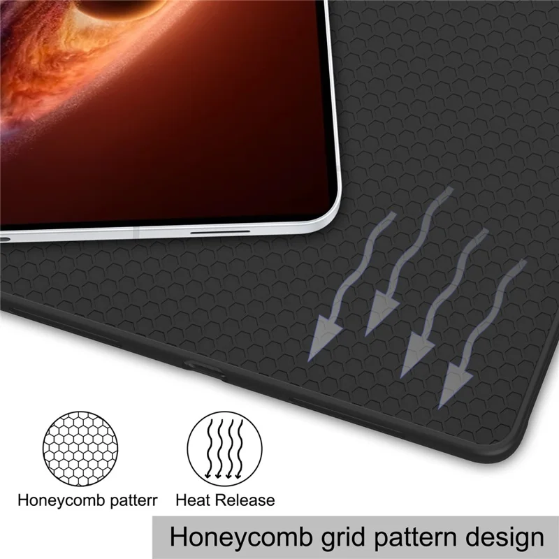 For Honor MagicPad 3 Pro 12.3  /  MagicPad 4 PU Leather Tri-fold Stand Tablet Case Smart Auto Wake  /  Sleep Folio Cover - Black
