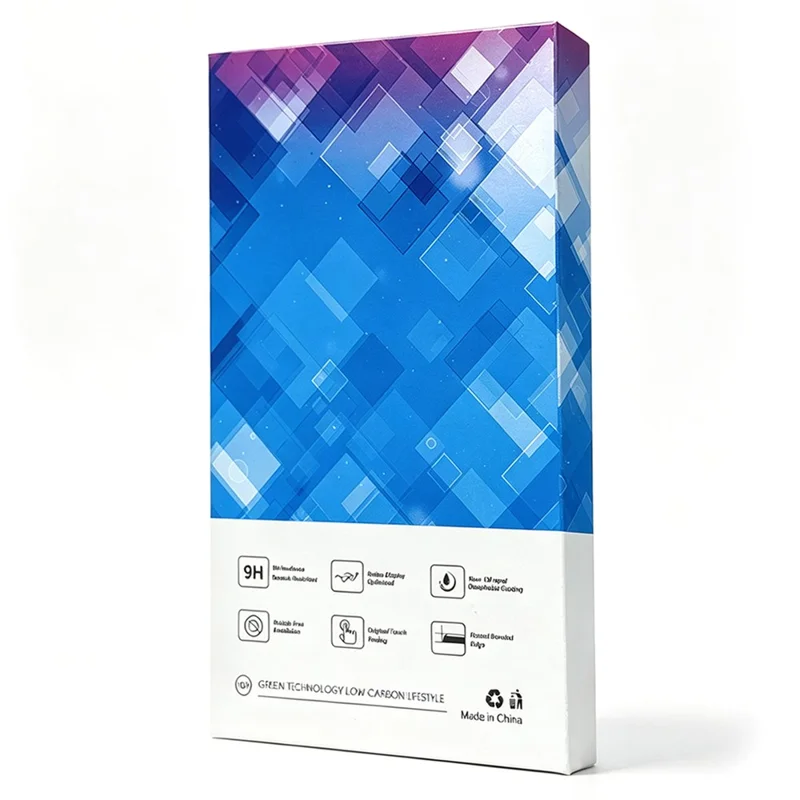100Pcs 7 inch Tempered Glass Screen Protector Packaging Box Hard Case Bulk Wholesale Storage - Blue