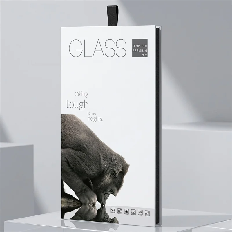50Pcs 10.5 inch Tempered Glass Screen Protector Packaging Box Foldable Hard Case with Hook - White