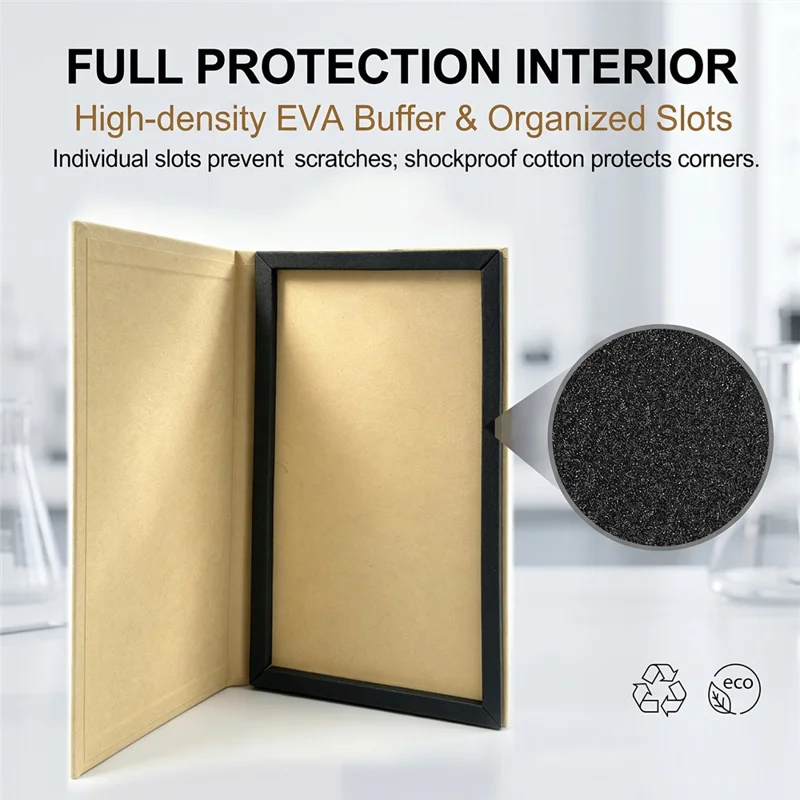 50Pcs 15 inch Packaging Box for Tempered Glass Screen Protector Kraft Paper Foldable Storage Case - Yellow
