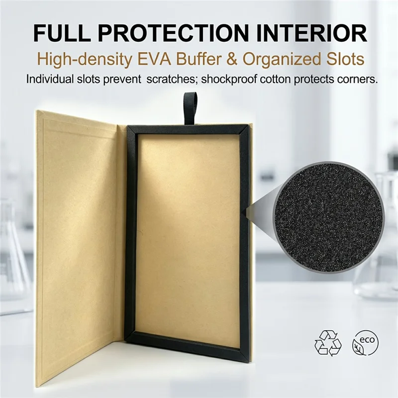100Pcs 7 inch Kraft Paper Packaging Box for Tempered Glass Screen Protector Flip Hard Box with Hook - Yellow