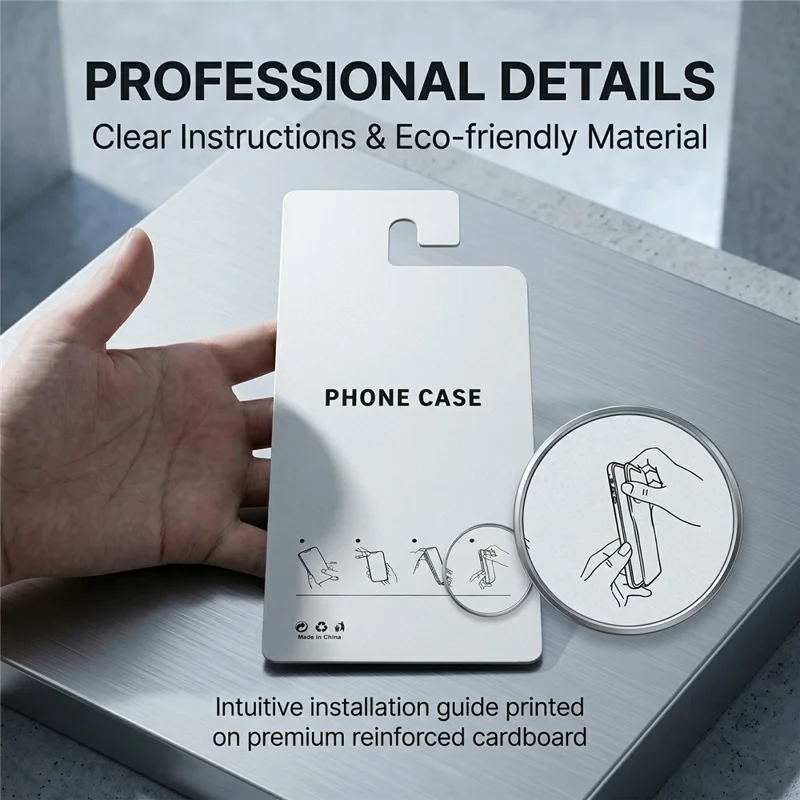 100Pcs 6-6.9 inch Phone Case Packaging Cards Foam Display Backing Hook Hole Retail Cards - White