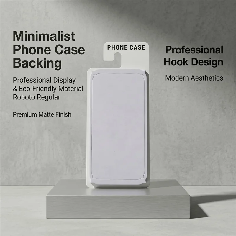 100Pcs 6-6.9 inch Phone Case Packaging Cards Foam Display Backing Hook Hole Retail Cards - White