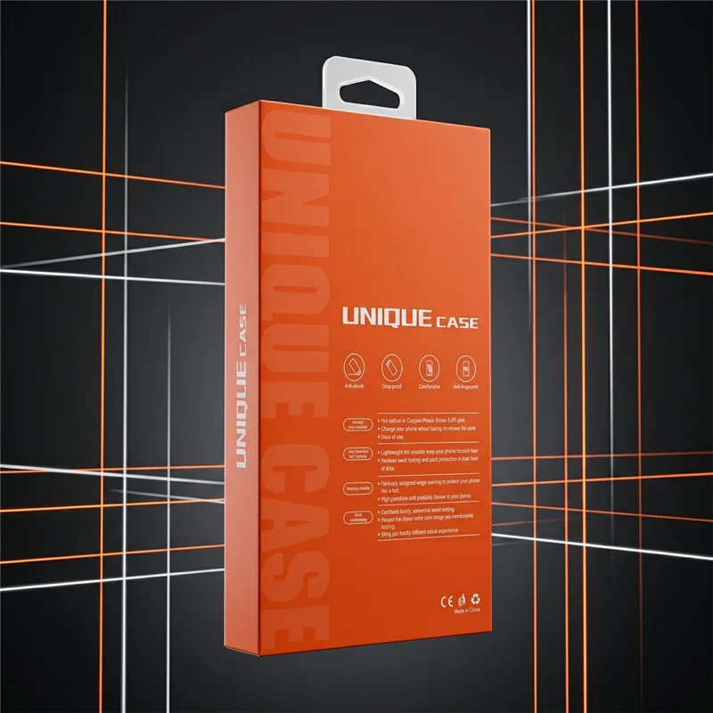 50Pcs 6.1-6.9 inch Phone Case Packaging Box Clear Window Display Retail Package Box - Orange