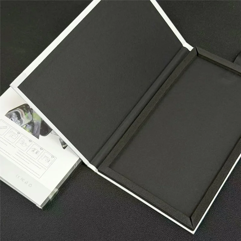 50Pcs 12 inch Tempered Glass Screen Protector Packaging Box Foldable Hard Case with Hook - White