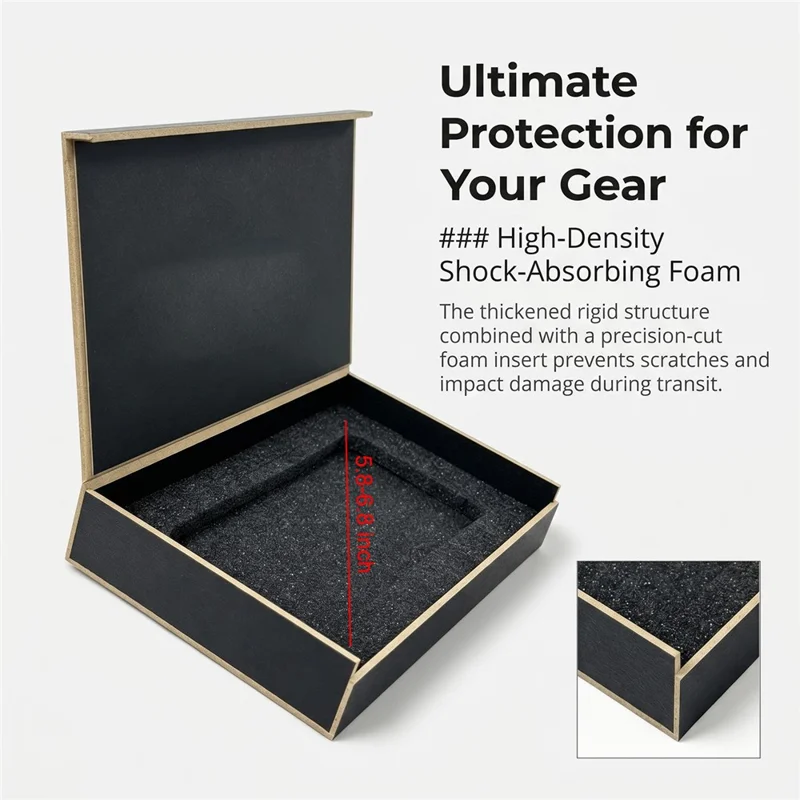 50Pcs 5.8-6.8 inch Phone Case Packaging Box Lychee Texture Foldable Gift Box with Foam Insert - Black
