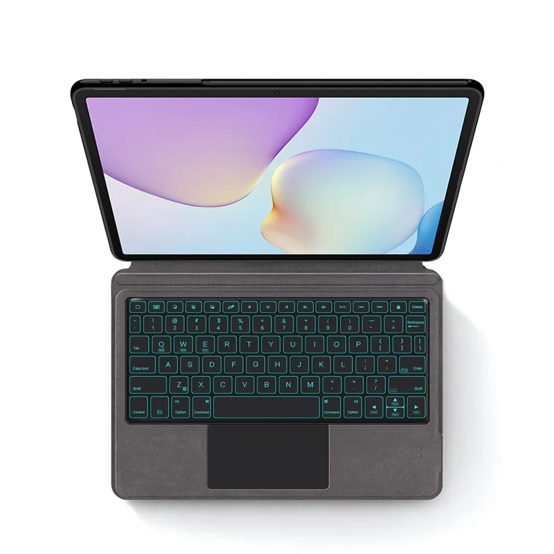 Funda de Cuero para Huawei MatePad 11.5 (2026) + Teclado con Panel Táctil Bluetooth Compatible con Retroiluminación - Negro