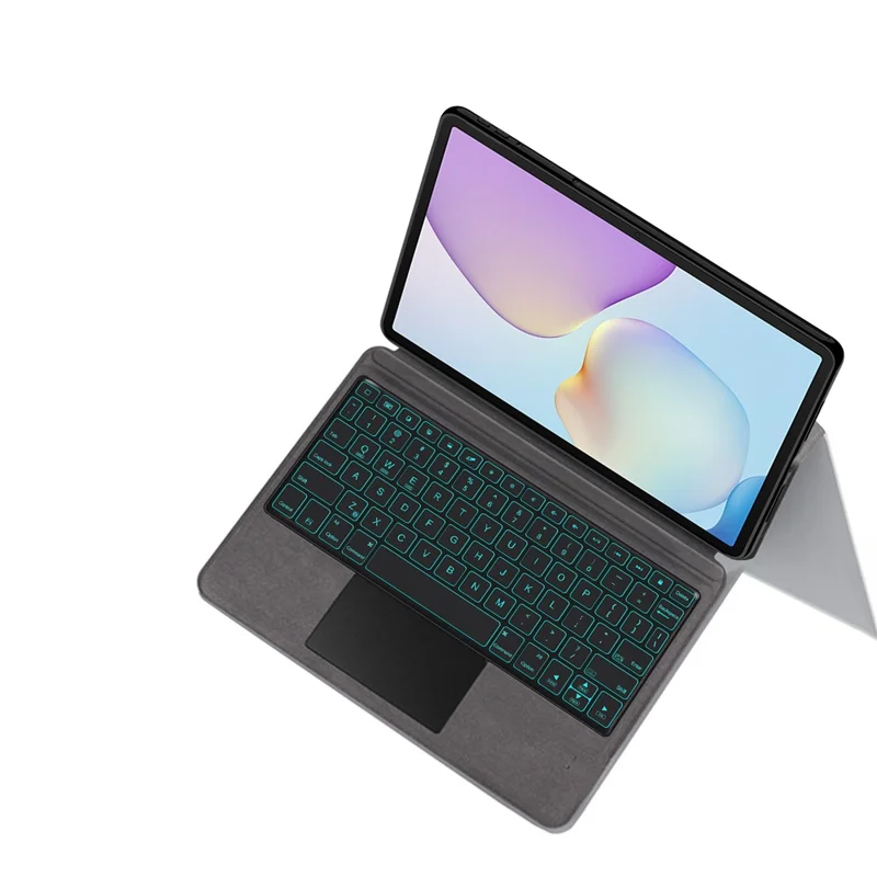 Funda de Cuero para Huawei MatePad 11.5 (2026) + Teclado con Panel Táctil Bluetooth Compatible con Retroiluminación - Negro