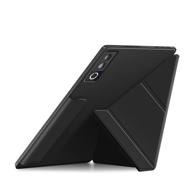 Für Lenovo Legion Y900 Ledertasche Origami-Ständer magnetische Tablet-Hülle - Schwarz