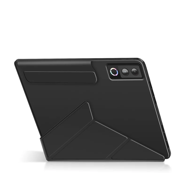 Für Lenovo Legion Y900 Ledertasche Origami-Ständer magnetische Tablet-Hülle - Schwarz