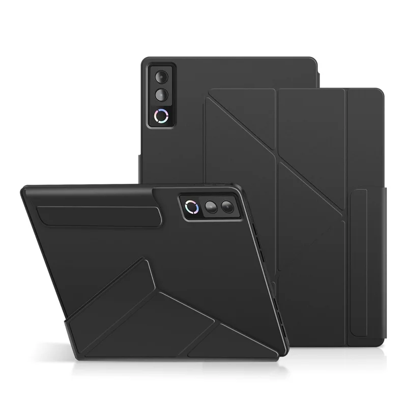 Für Lenovo Legion Y900 Ledertasche Origami-Ständer magnetische Tablet-Hülle - Schwarz
