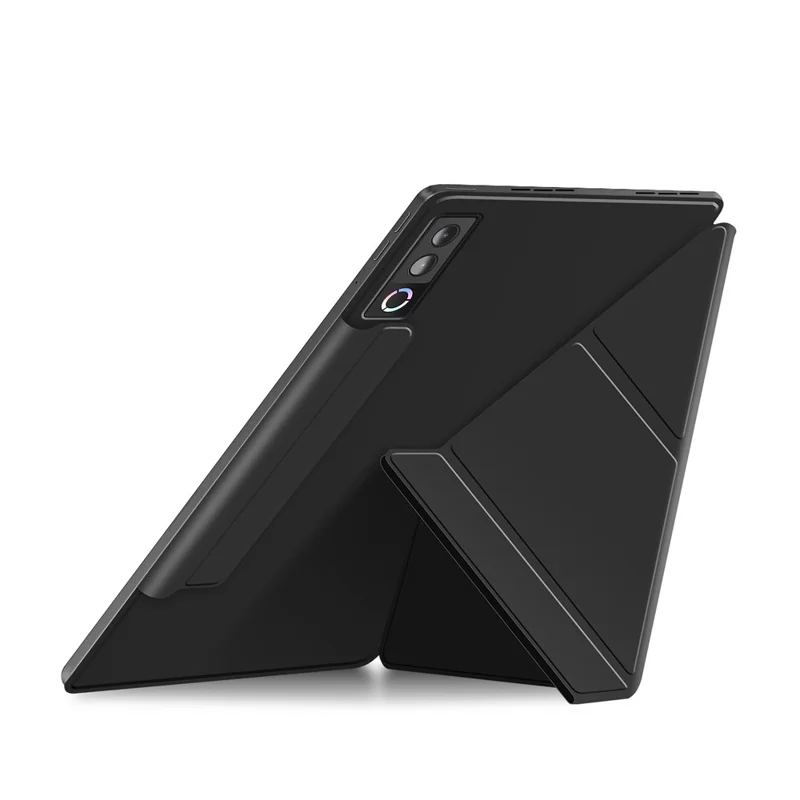 غطاء داعم من نوع Y لجهاز Lenovo Legion Y900، غطاء مغناطيسي من جلد PU مقاوم للخدش - أسود