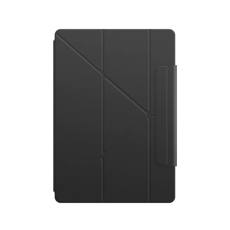 غطاء داعم من نوع Y لجهاز Lenovo Legion Y900، غطاء مغناطيسي من جلد PU مقاوم للخدش - أسود