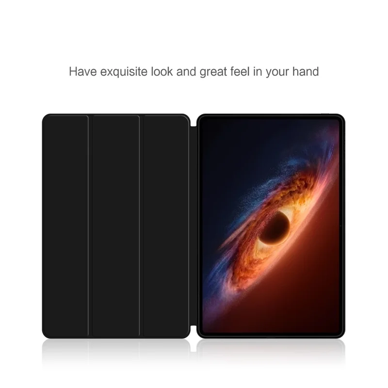 Obudowa do Honor MagicPad 4, etui z twardej skóry PU i pleksy TPU z trójwarstwową podstawką – Czarny
