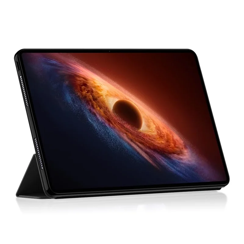 Obudowa do Honor MagicPad 4, etui z twardej skóry PU i pleksy TPU z trójwarstwową podstawką – Czarny