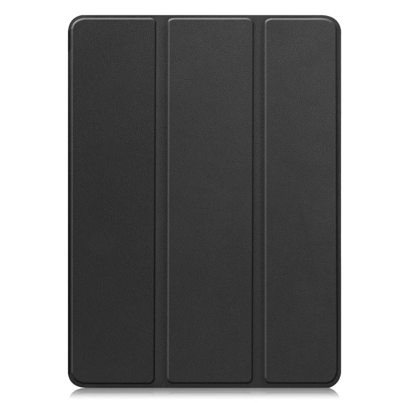 For Oppo Pad 5 Pro / OnePlus Pad 4 PU Leather Tablet Case Anti-drop Tri-Fold Stand Slim Protective Cover - Black